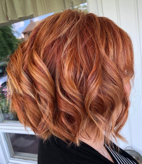 blonde with red highlights