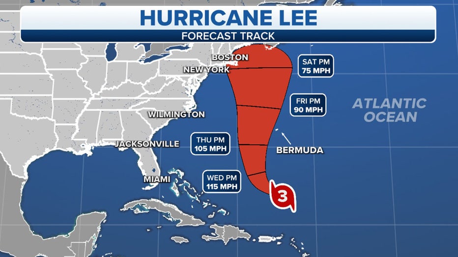 hurricane lee 2023 tracker