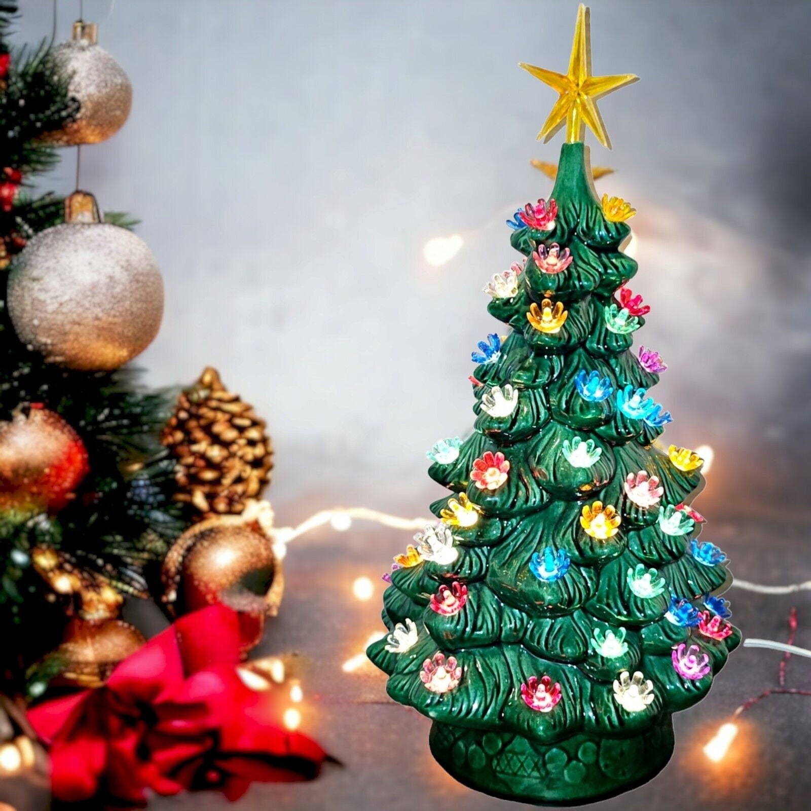 ceramic christmas tree lamp