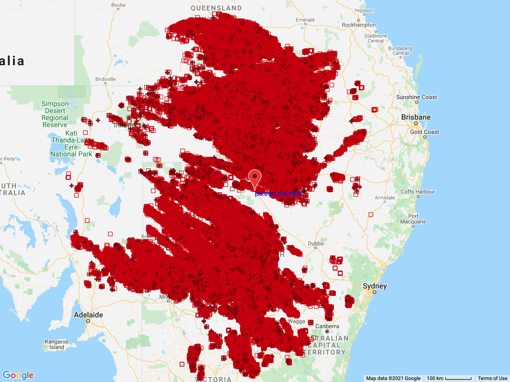 bom lightning strikes map