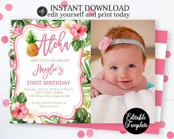 1st birthday invitation