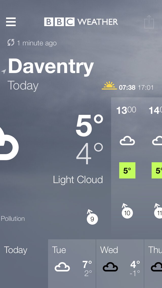 bbc weather daventry