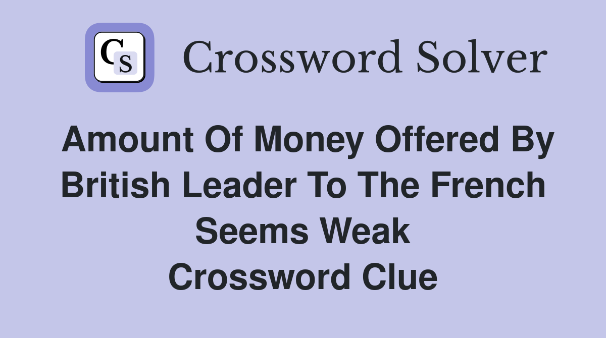 british currency crossword clue