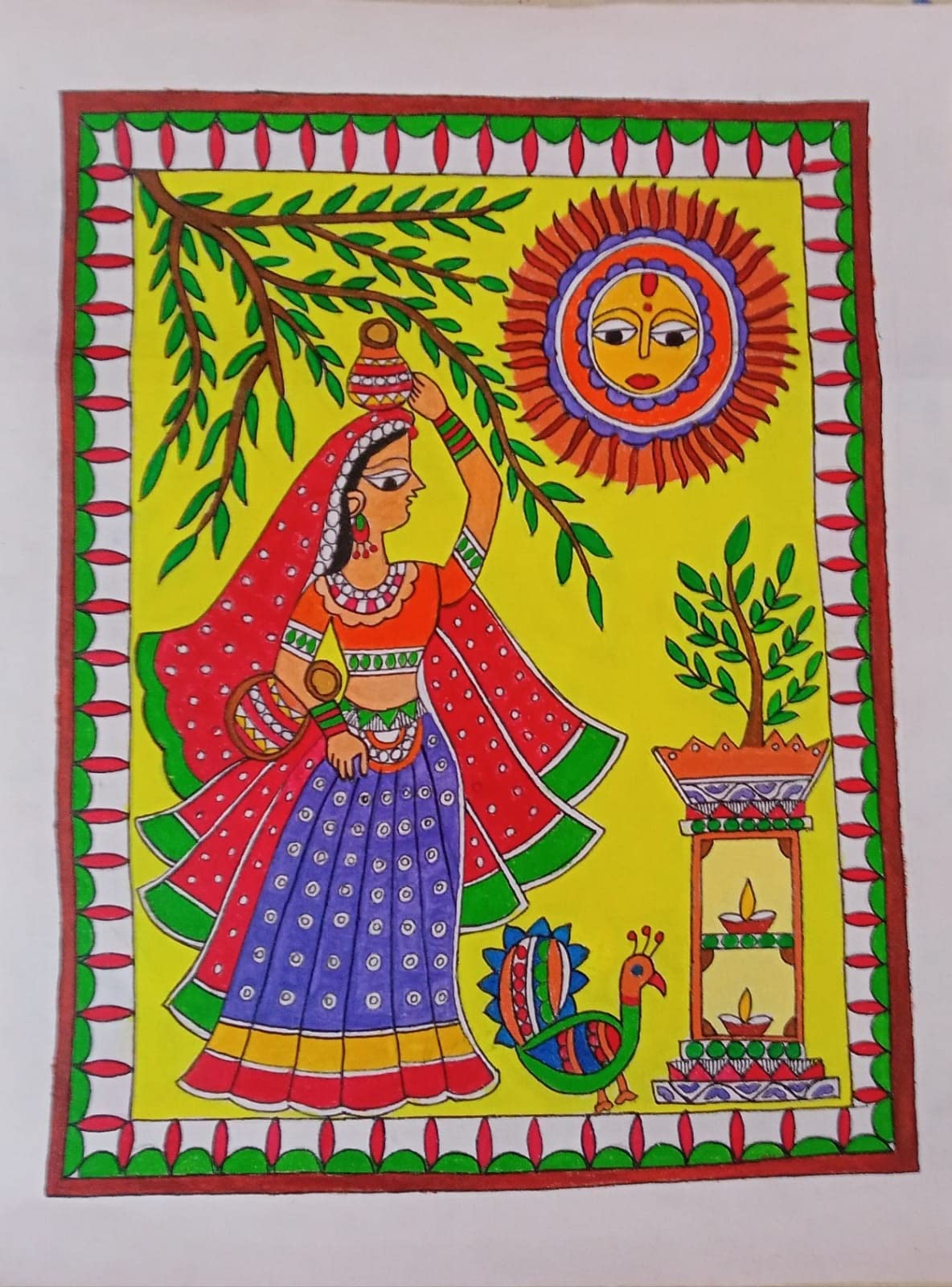 handmade madhubani painting