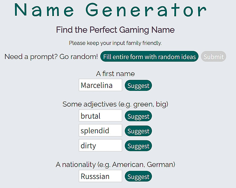 xbox profile name generator