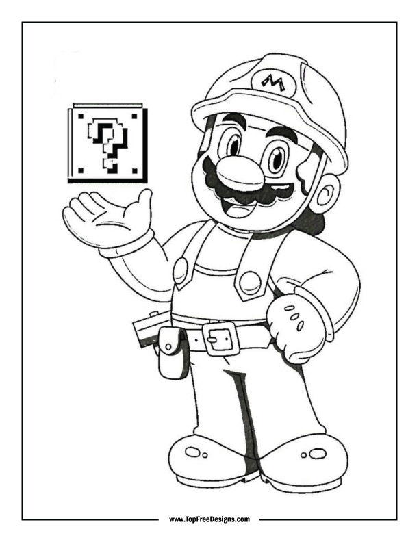 mario coloring page