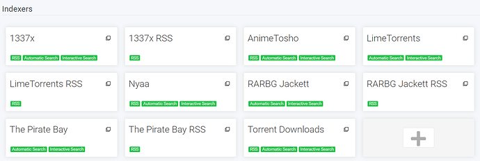 sonarr indexers