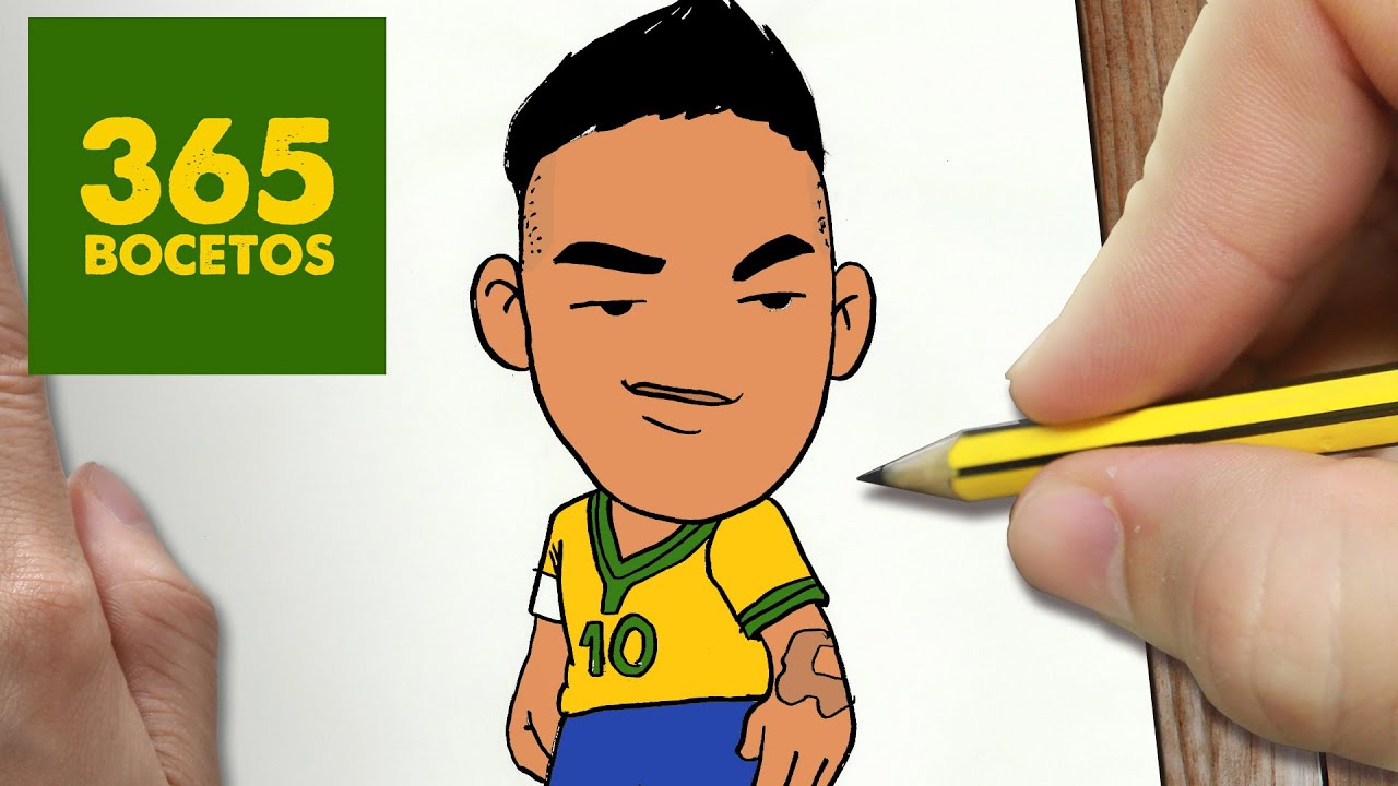 como dibujar a neymar