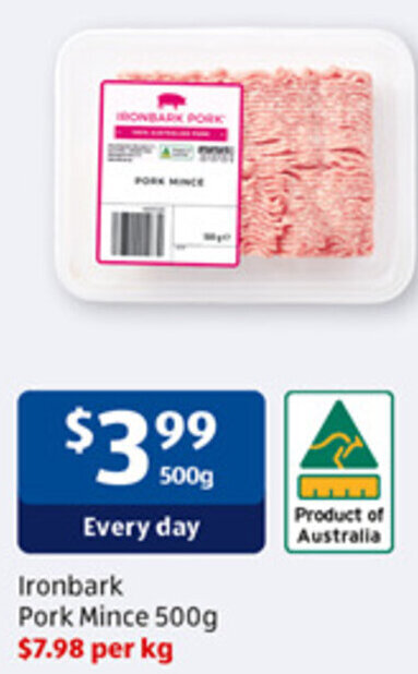 aldi minced pork