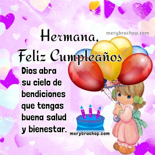 feliz cumpleanos hermana