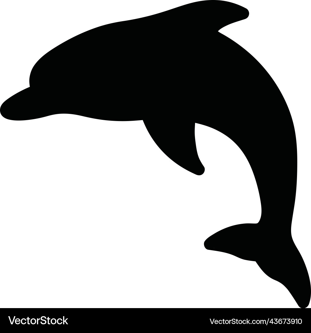 silhouette of a dolphin