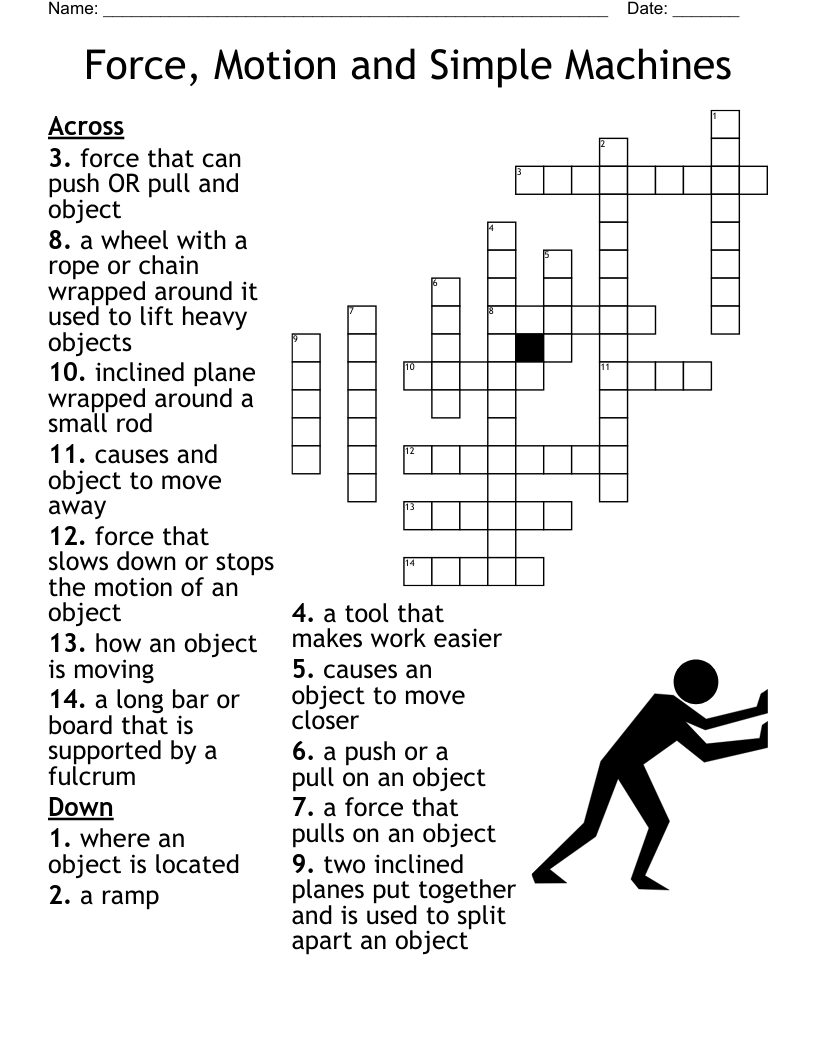 hit with force crossword