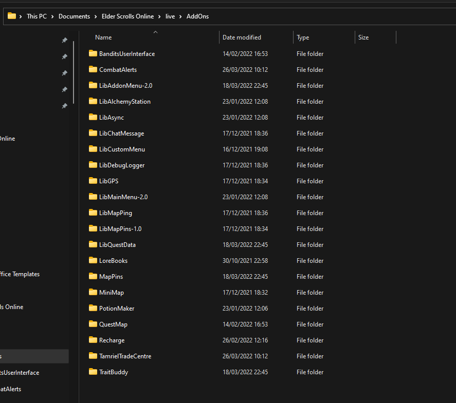 eso addon folder