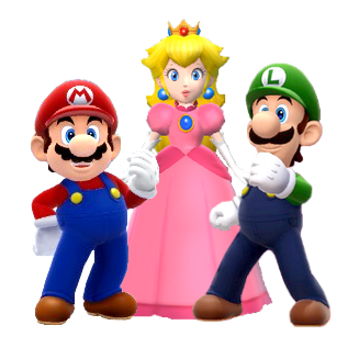 mario luigi and princess peach