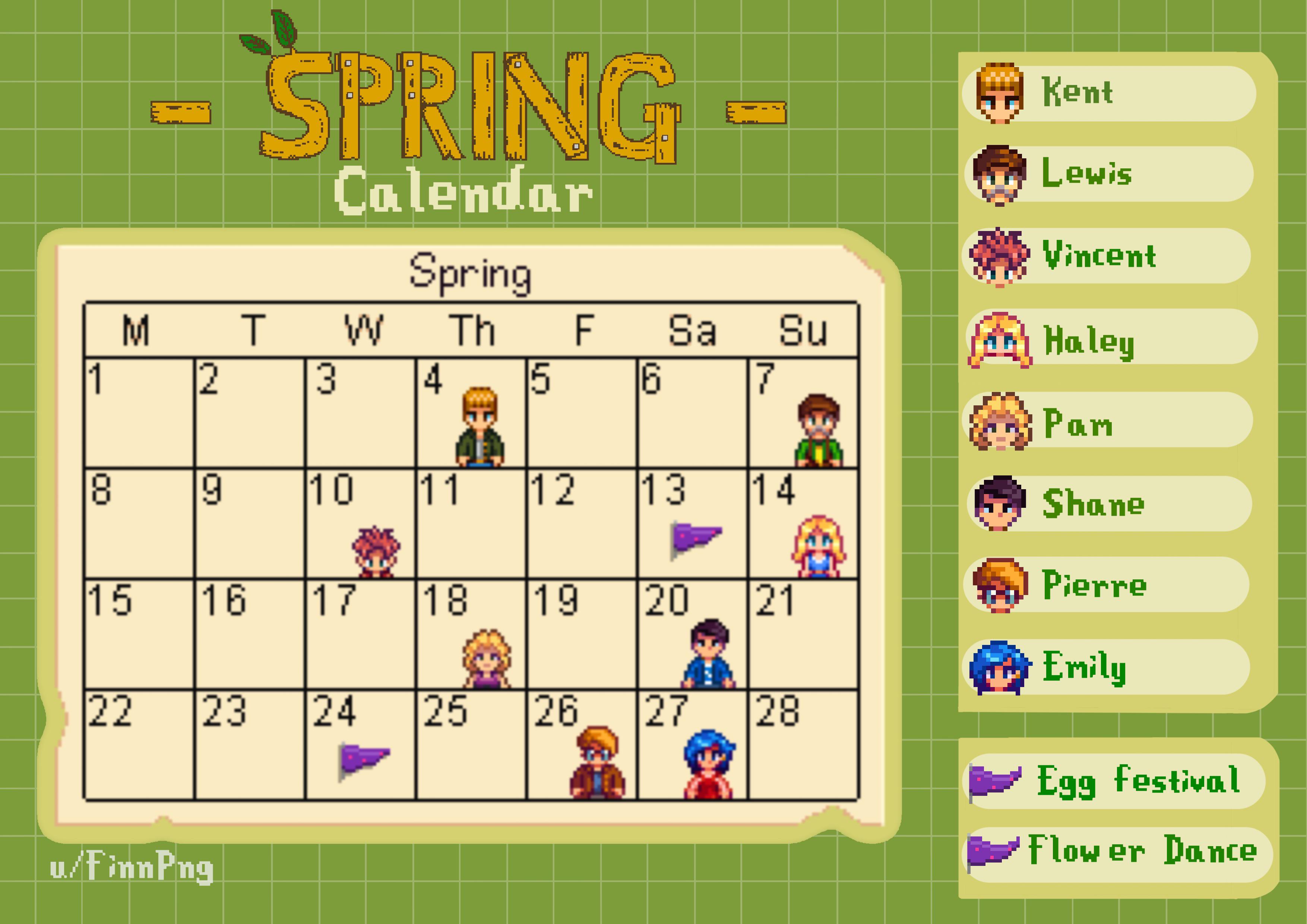 calendar stardew valley