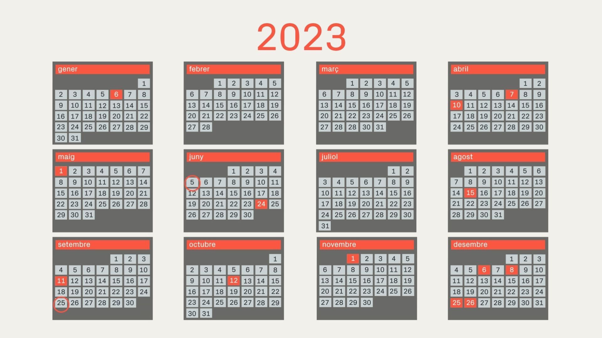 calendario laboral 2023 barcelona para imprimir