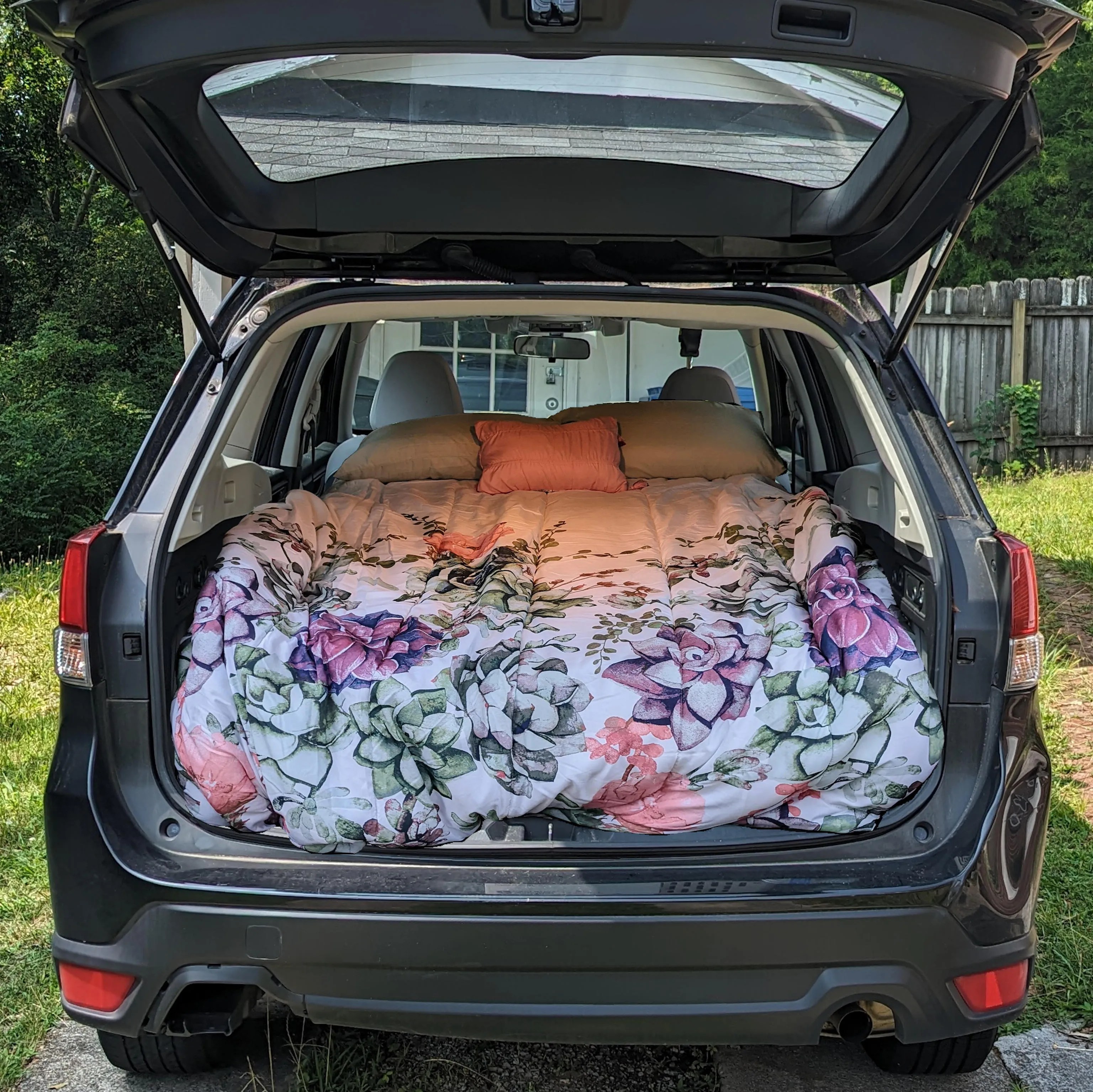 camp in subaru forester