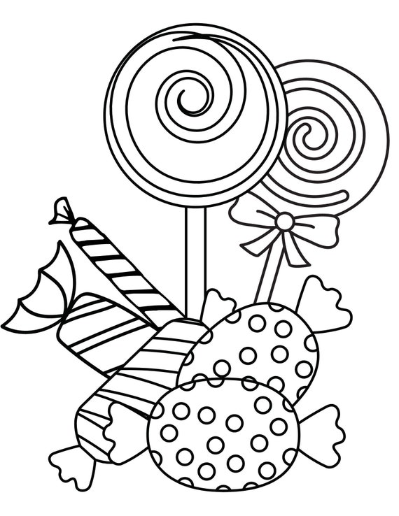 candy coloring pages