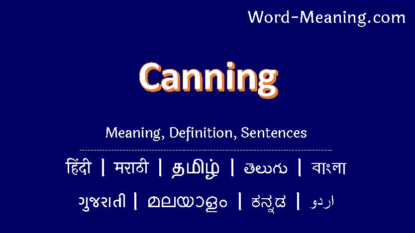 canned meaning in telugu