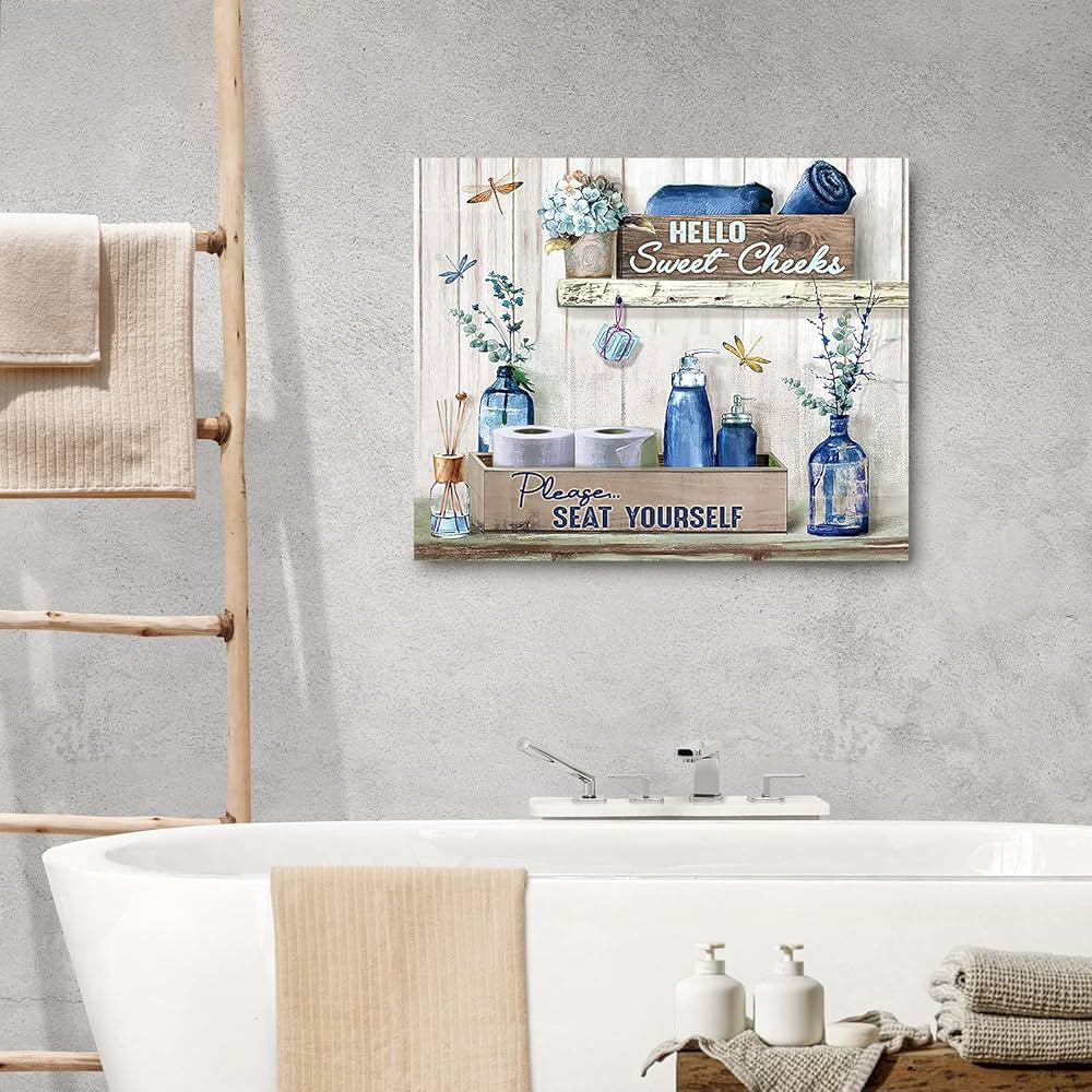 canvas painting for bathroom