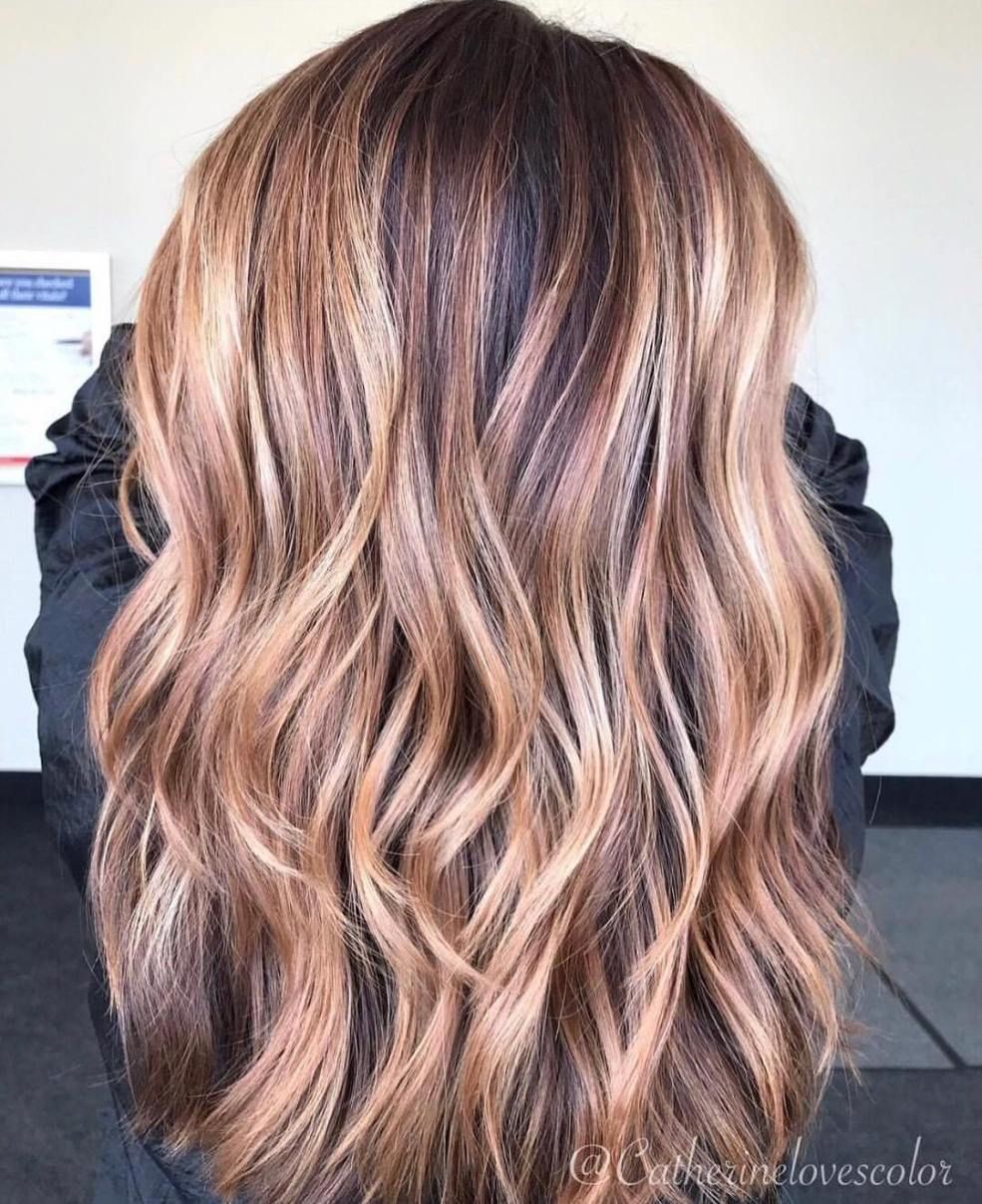 caramel brown and blonde highlights