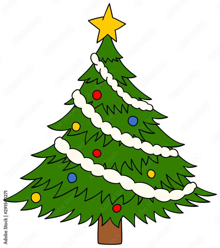 cartoon christmas tree