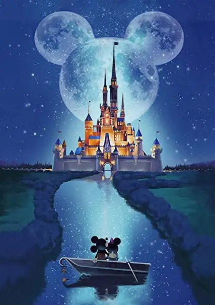 cartoon disney castle drawing