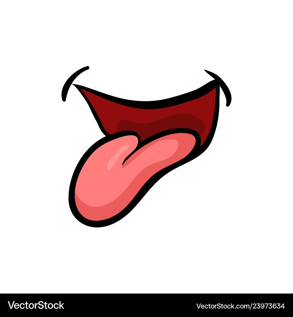 cartoon tongue