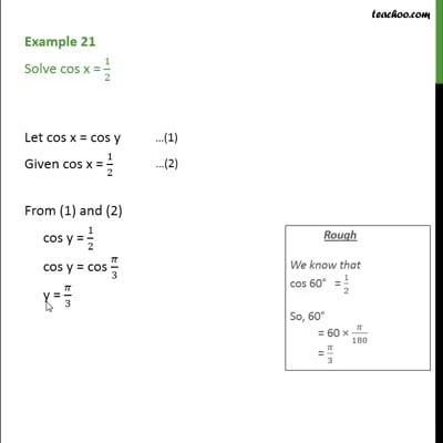 cosx 1 2