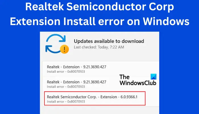 realtek semiconductor corp driver windows 7