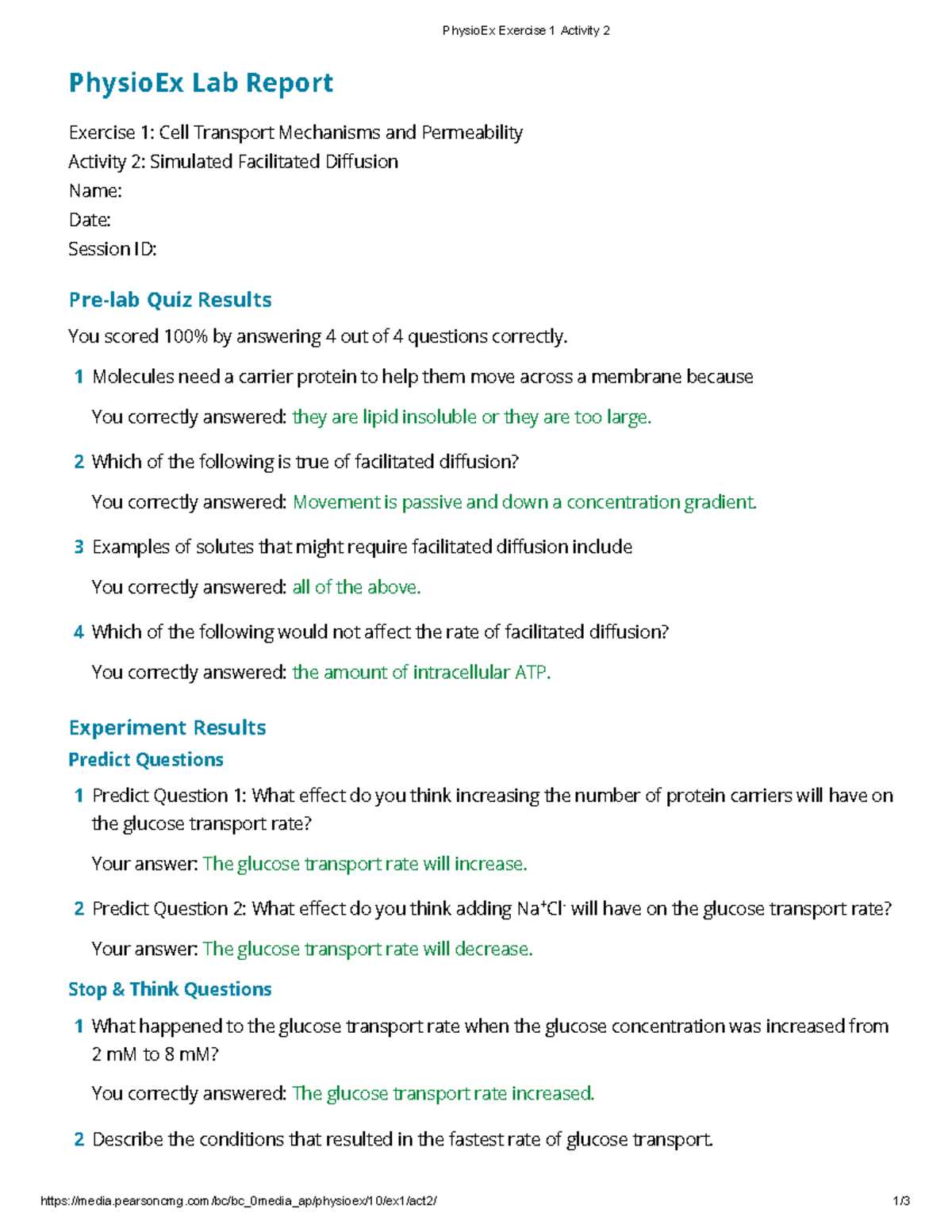 physio ex exercise 2 activity 1