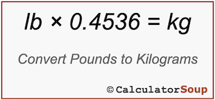 formula to convert pounds to kilograms