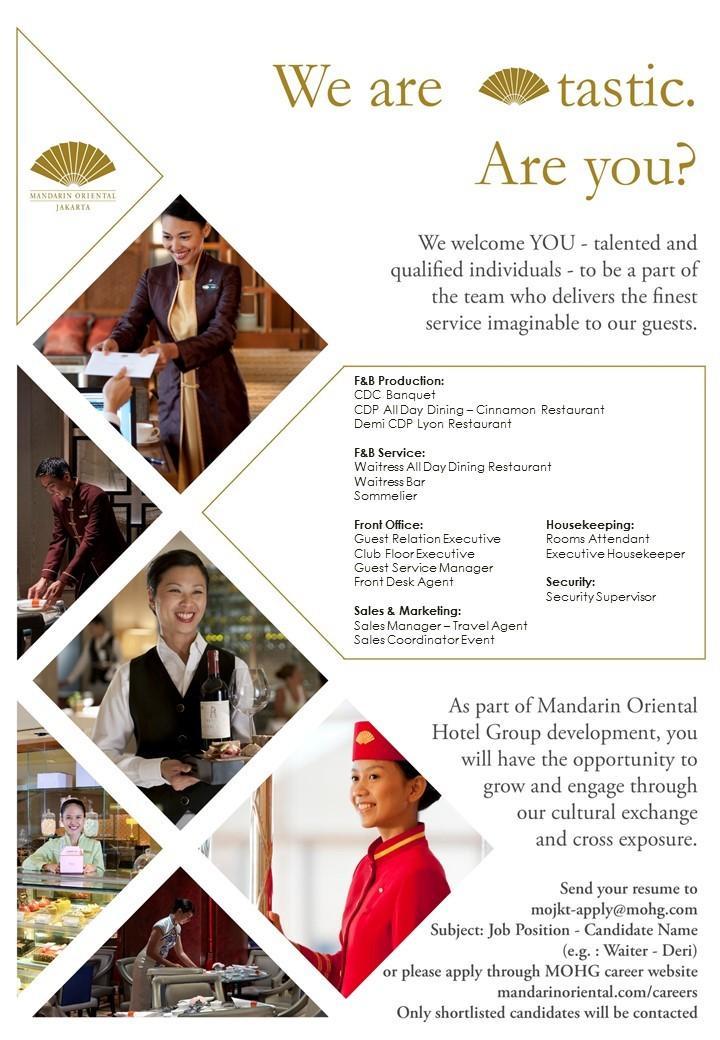 mandarin oriental vacancy