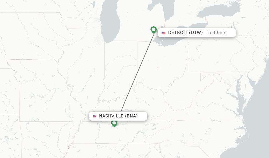 flights from nashville to michigan