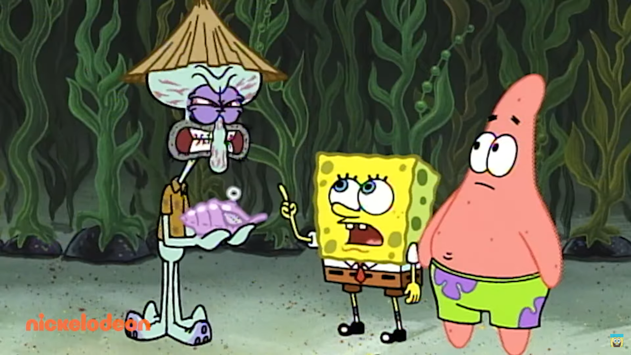 spongebob squarepants and squidward