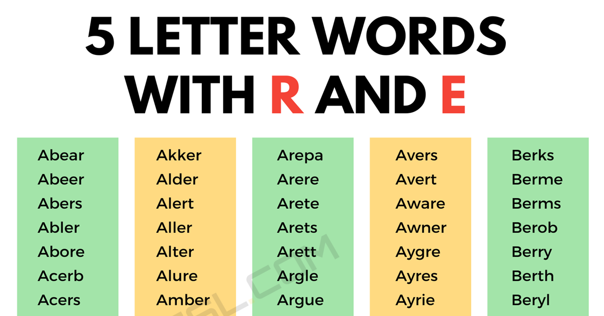 5 letter word starting with re