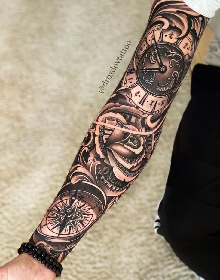 hand full sleeve tattoo