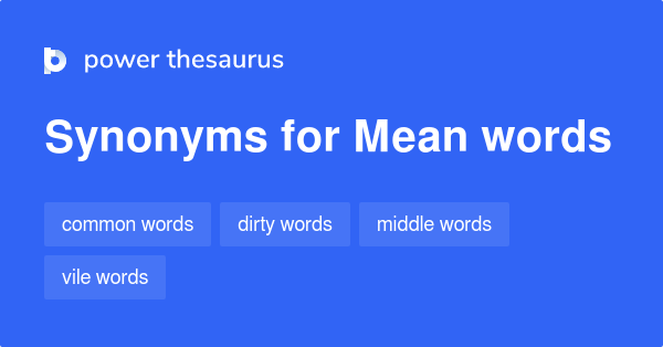 mean synonym