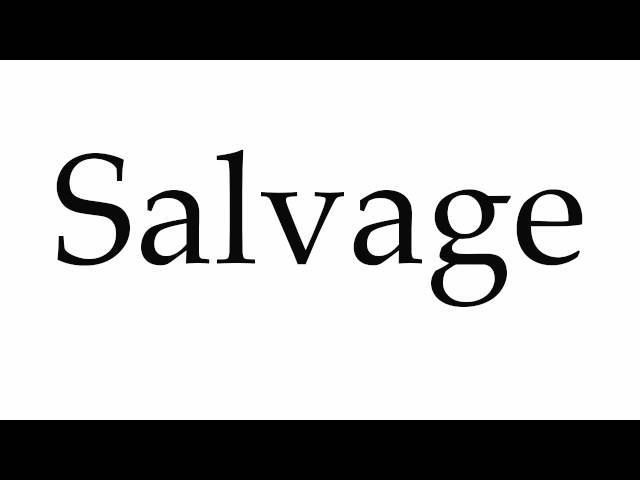 how to pronounce salvage