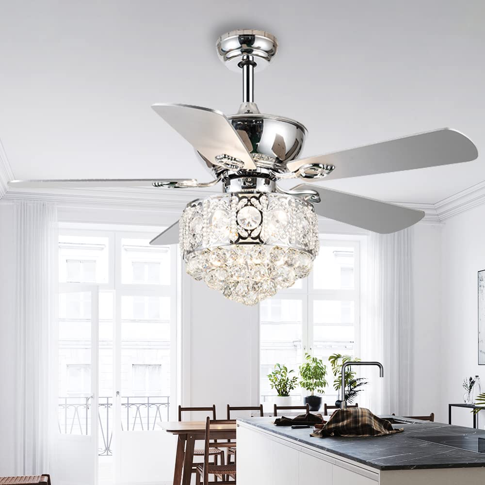 ceiling fan with crystal light