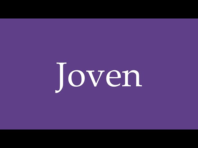 joven definition in english