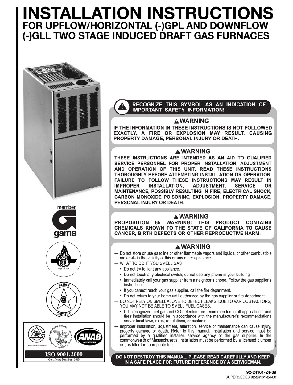 ruud furnace manual