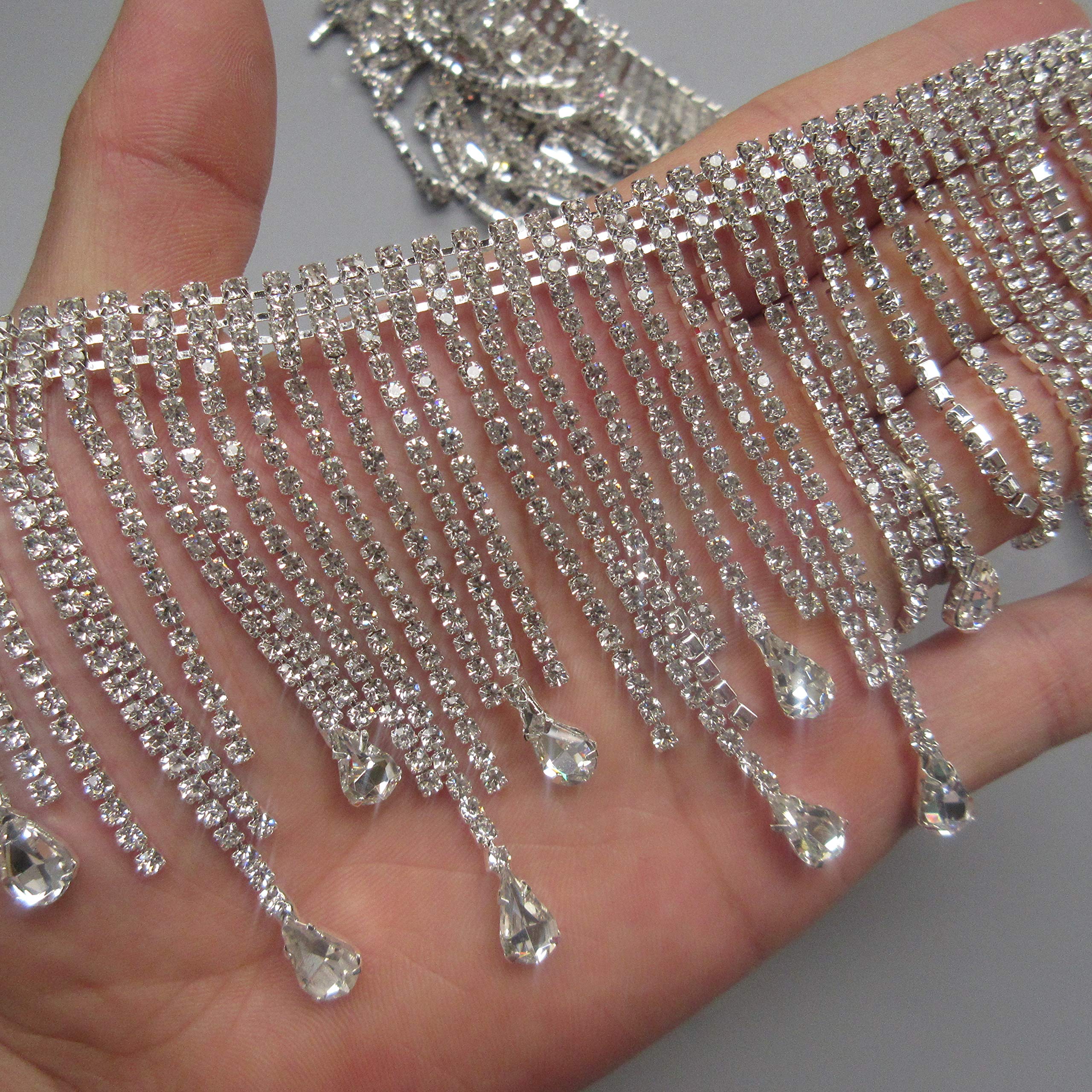 rhinestone fringe trim near me