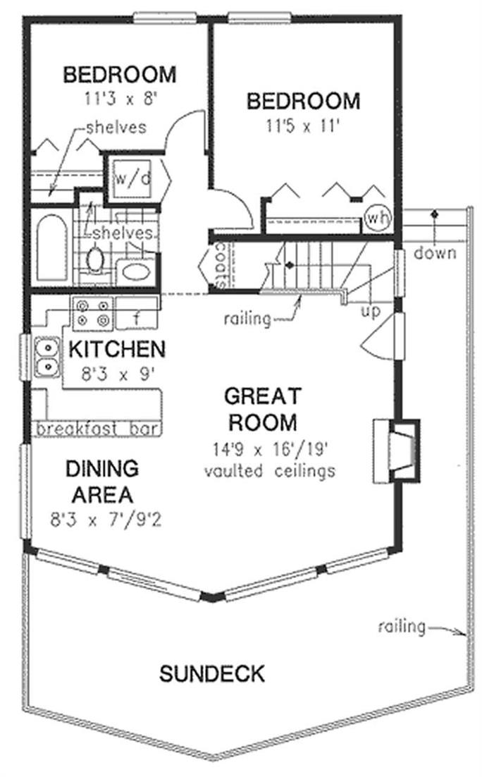 cabin plans 2 bedroom with loft