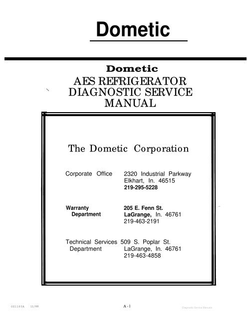 dometic refrigerator troubleshooting manual