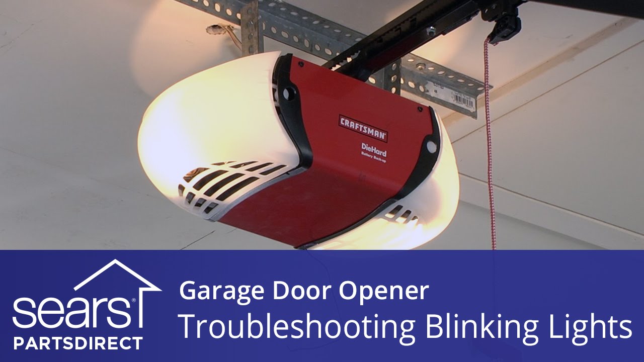 chamberlain garage door opener troubleshooting blinking light