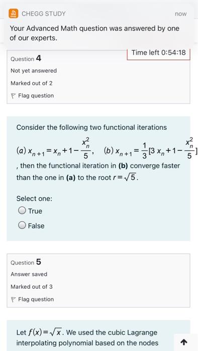 chegg questions solving