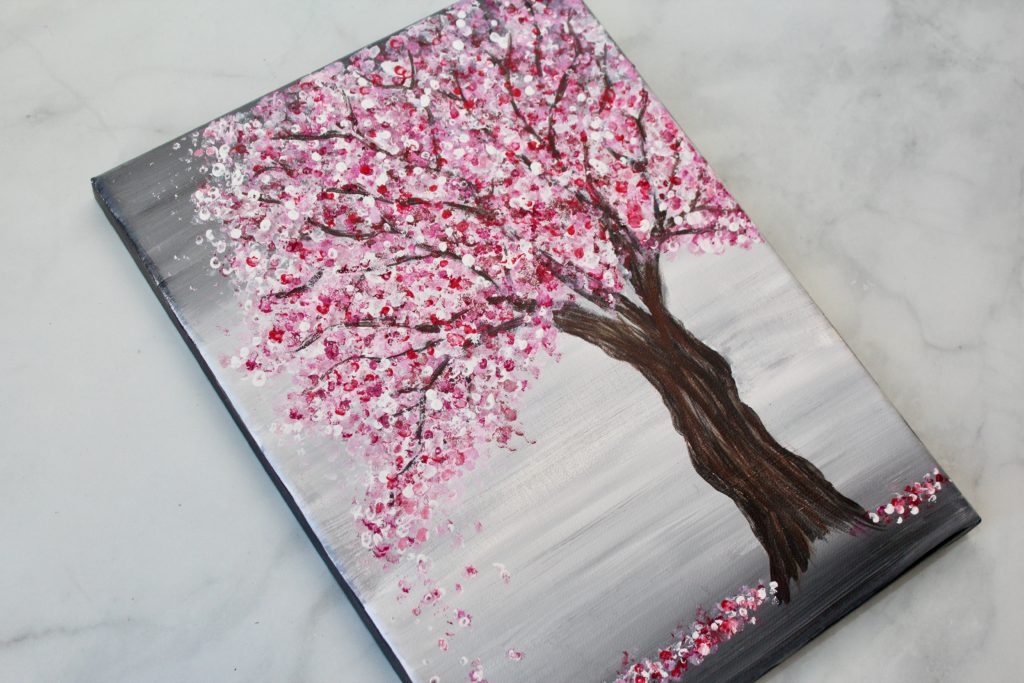 cherry blossom painting easy