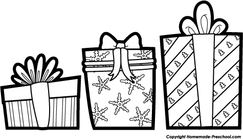christmas clip art free black and white