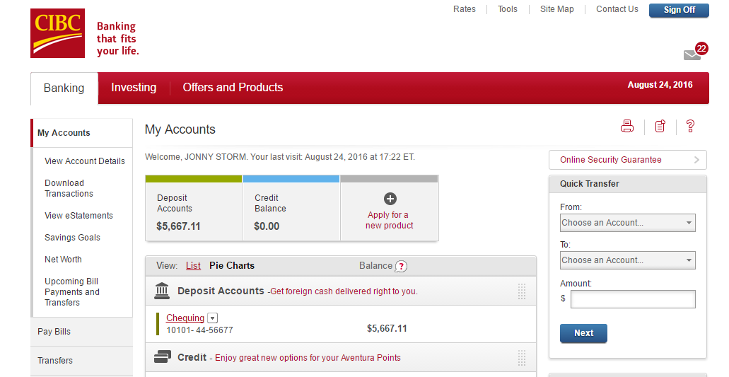 cibc online banking